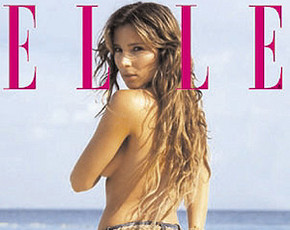 Elsa Pataky realizó la sesión para la revista "Elle" pero otros fotográfos la tomaron desde otro ángulo y publicaron dichas fotos sin autorización